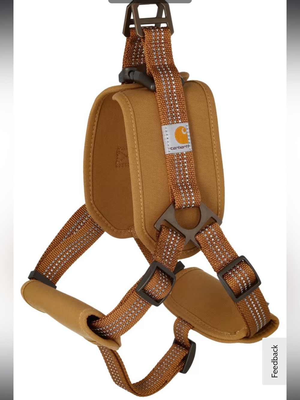 Carhartt Tan Reflective Webbing Dog Harness training medium